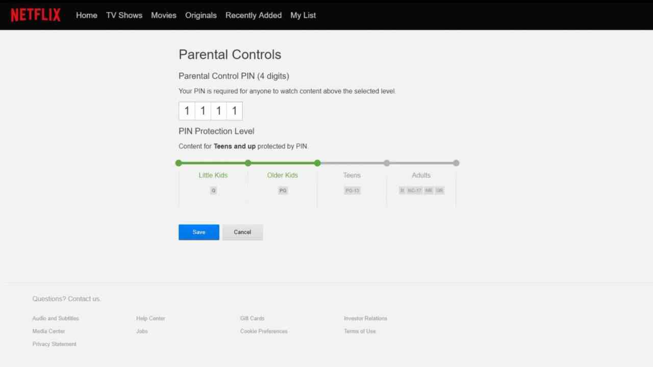 Enable Parental Controls Enable Parental Controls